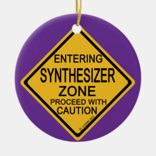 Entering Synthesizer Zone Ceramic Tree Decoration