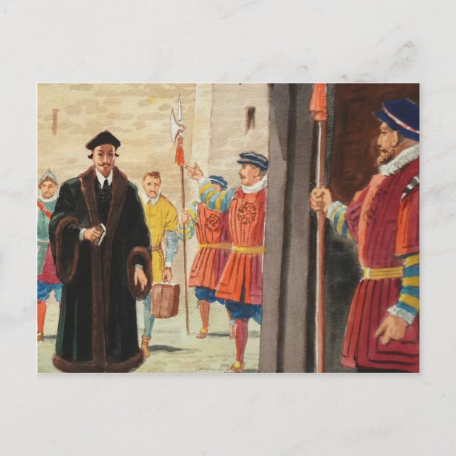 Entering the Tower of London Postcard (Front)