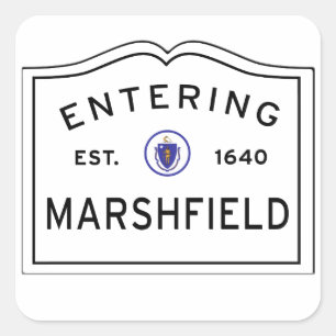 Entering the Town of Marshfield Square Sticker