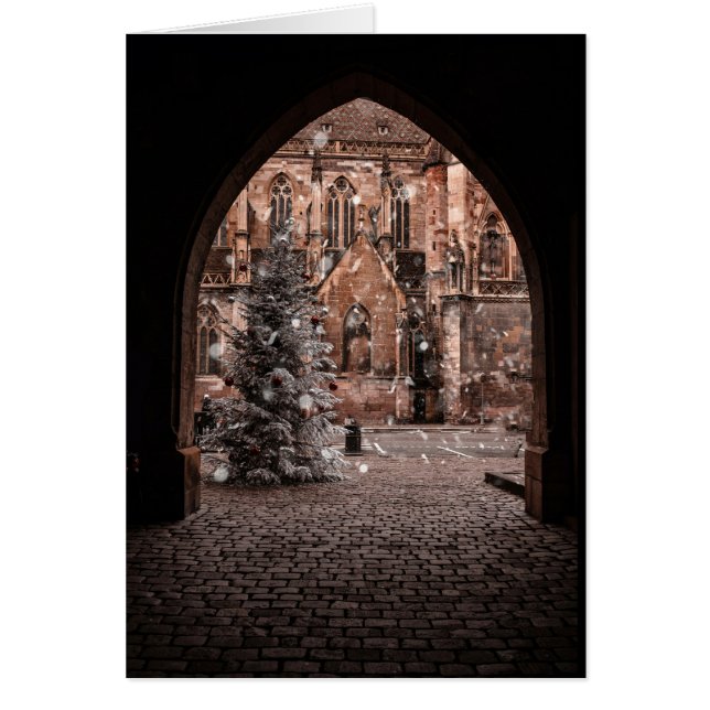 Entering The Village Christmas Card  (Front)