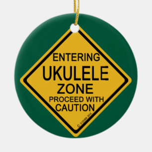 Entering Ukulele Zone Ceramic Tree Decoration