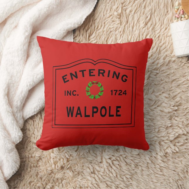 Entering Walpole Massachusett Christmas Cushion (Blanket)