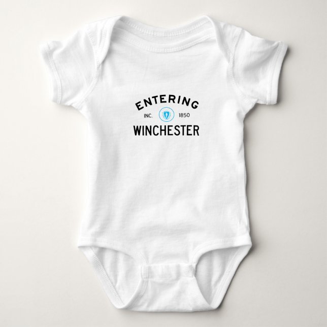 Entering Winchester Baby Bodysuit (Front)