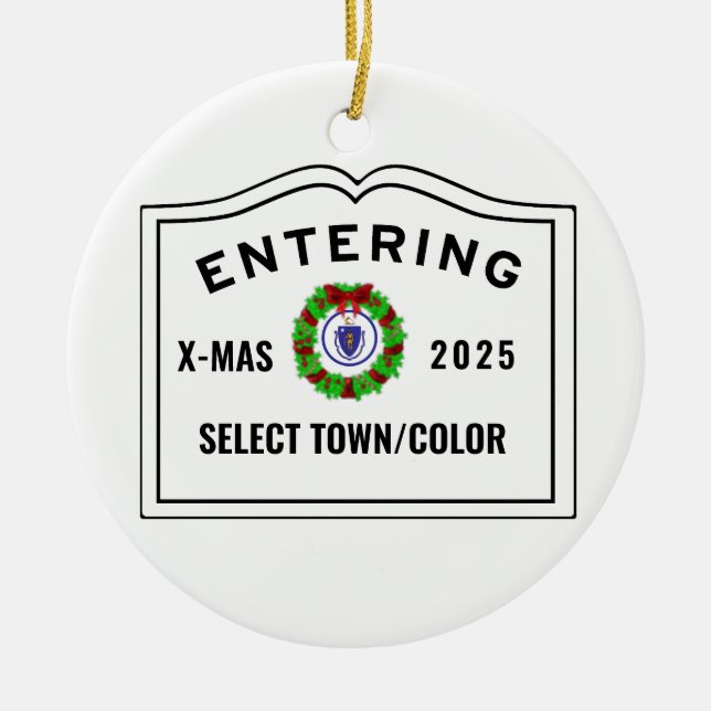 Entering YOURTOWN Ornament (Front)