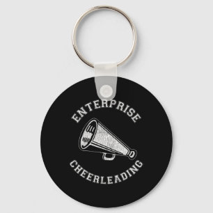 Enterprise Cheer Distressed Retro 90's Cheerleader Key Ring