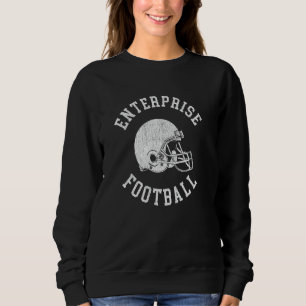Enterprise Football Throwback Football Helmet Retr Sweatshirt