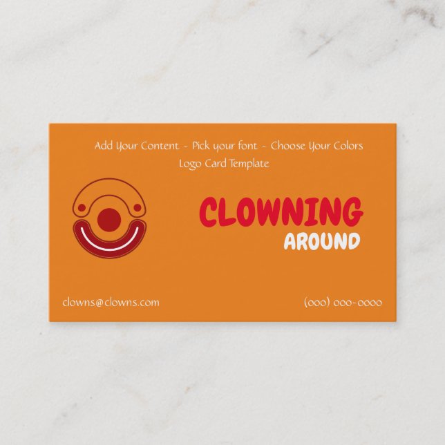 Entertainer Comedy Logo Business Card (Front)