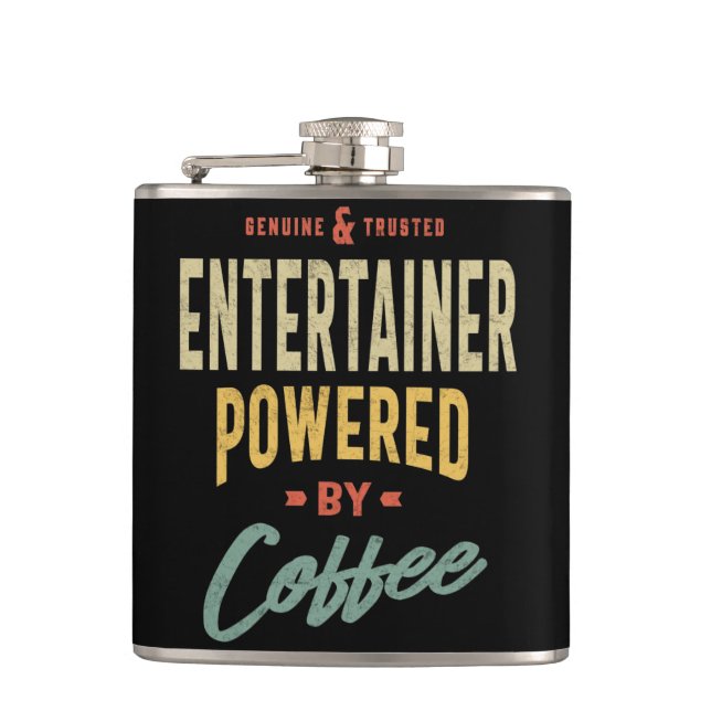 Entertainer Job Title Men Women Gift Hip Flask (Front)