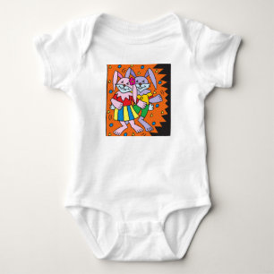 Entertaining Bunnies Dancing Baby Bodysuit