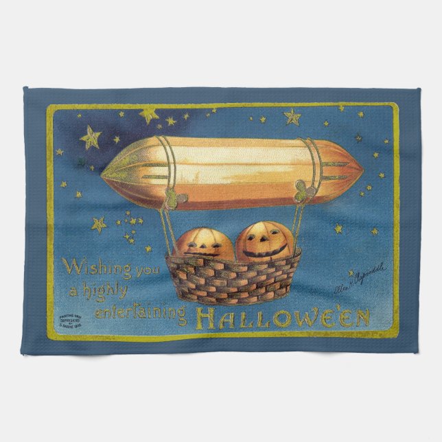 Entertaining Halloween Tea Towel (Horizontal)