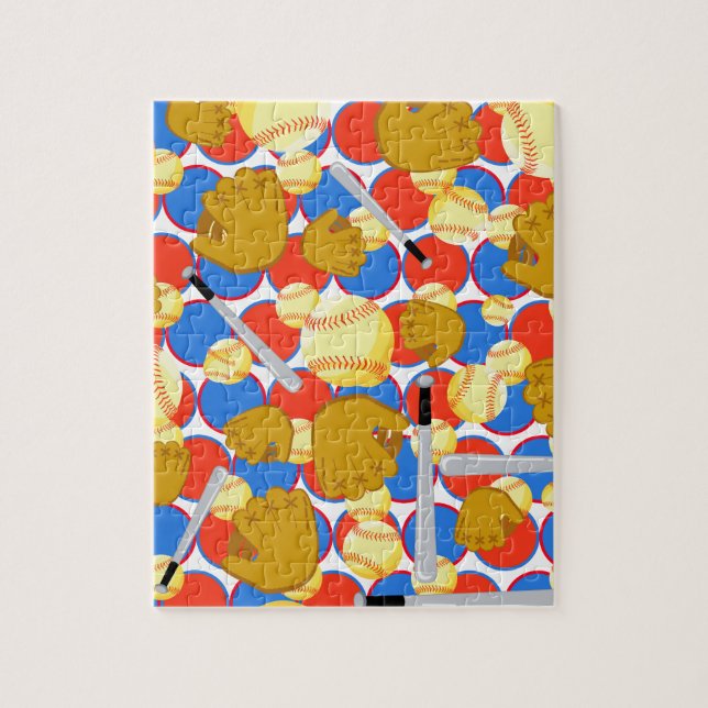 Entertaining Softball Jigsaw Puzzle (Vertical)