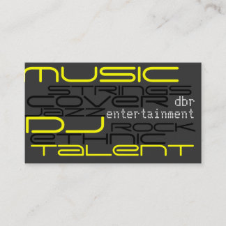 entertainment business card