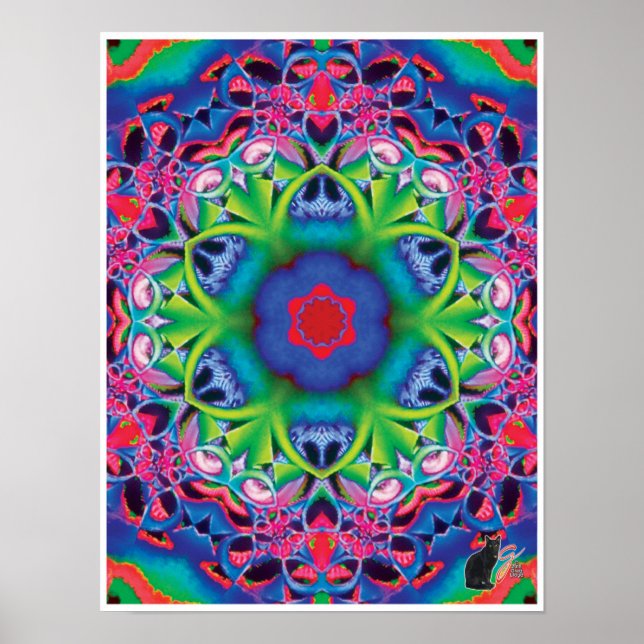 Enthral Kinetic Collage Kaleidoscope Poster (Front)