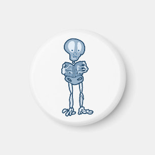 Enthraled Ethan Literary Skeleton with Book Magnet