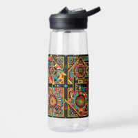 Enthralling Cyan "Aztec Dream" Hydration Flask