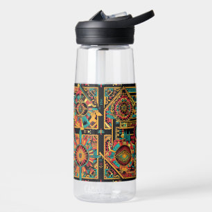 Enthralling Cyan "Aztec Dream" Hydration Flask Water Bottle