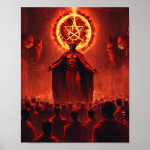 Enthralling Darkness: The Hypnotic Gaze of Satan Poster