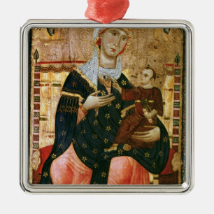 Enthroned Madonna and Child, c.1260 Metal Tree Decoration