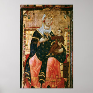 Enthroned Madonna and Child, c.1260 Poster