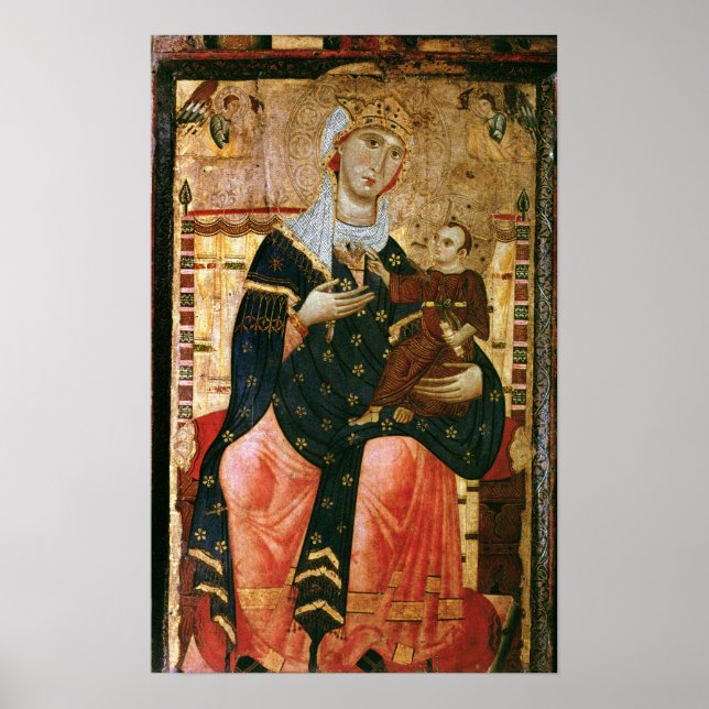 Enthroned Madonna and Child, c.1260 Poster (Front)