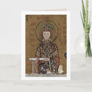 Enthroned Mary With Christ By Byzantine Mosaicist Card