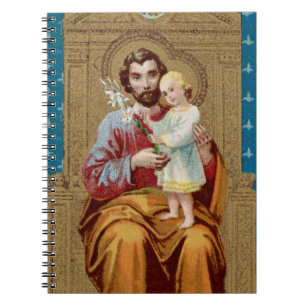 Enthroned St. Joseph with Toddler Christ Child Notebook