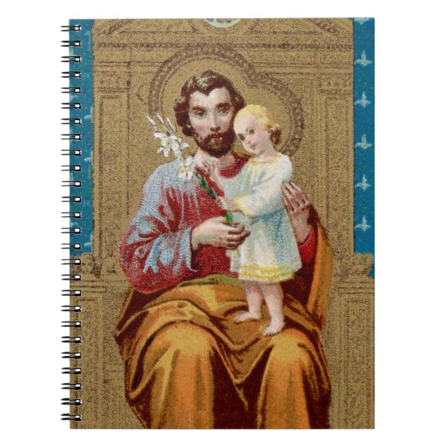 Enthroned St. Joseph with Toddler Christ Child Notebook (Front)