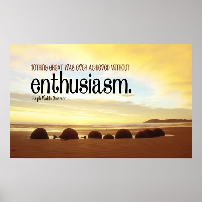 Enthusiasm Motivational Poster (Front)