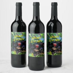 Enticing Natural Wine Grapes Label
