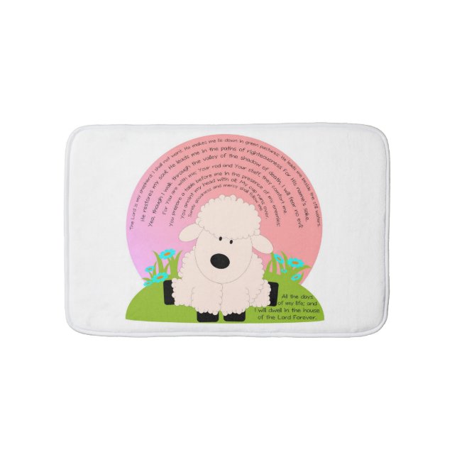 Entire Psalm 23 bath mat (Front)