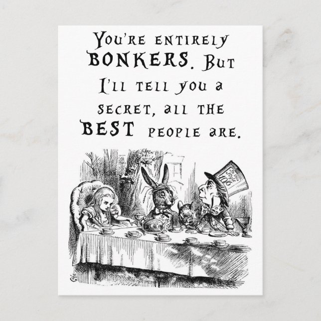 entirely bonkers A4 Postcard (Front)
