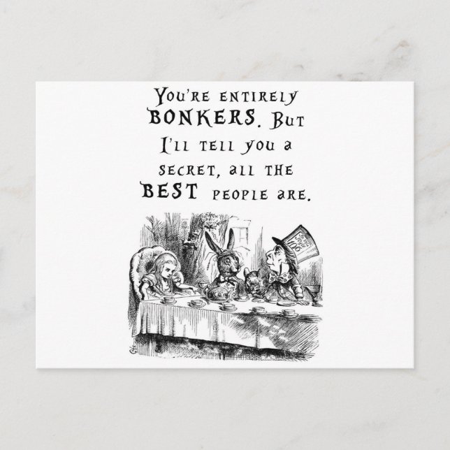 entirely bonkers A4 Postcard (Front)