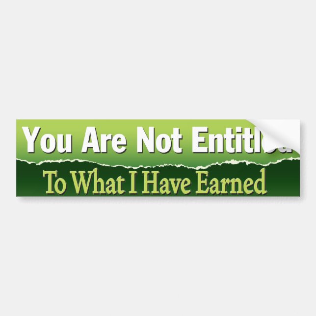 Entitled Bumper Sticker (Front)
