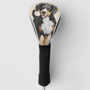 Entlebucher Mountain Dog Painting - Original Art Golf Head Cover