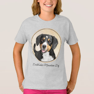 Entlebucher Mountain Dog Painting Original Dog Art T-Shirt