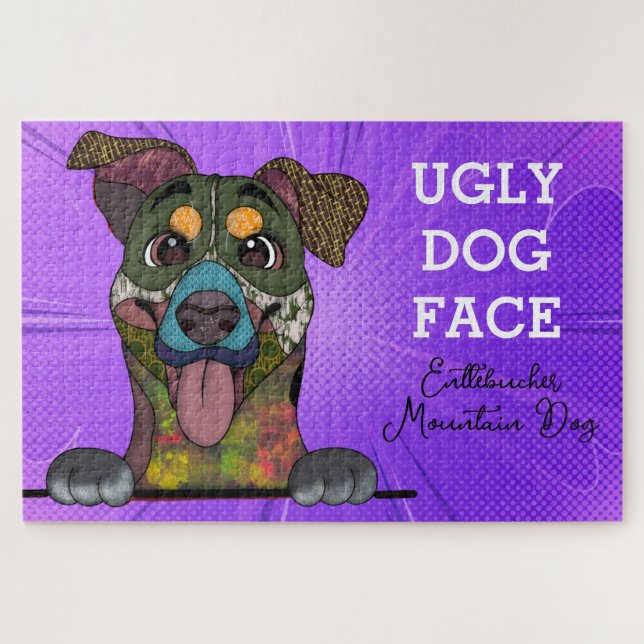 Entlebucher Mountain Dog ugly face 1000 piece Jigs Jigsaw Puzzle (Horizontal)
