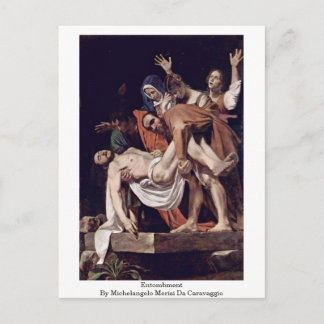 Entombment By Michelangelo Merisi Da Caravaggio Postcard