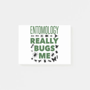 Entomology Really Bugs Me Funny Entomologist Post-it Notes