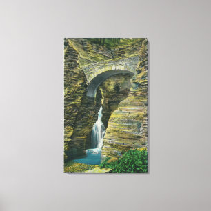 Entrance Cascade and Sentry Bridge View Canvas Print