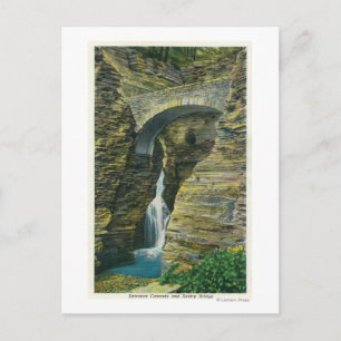 Entrance Cascade and Sentry Bridge View Postcard