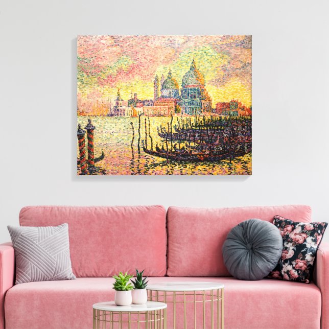Entrance Grand Canal, Venice | Paul Signac | Canvas Print (Insitu(LivingRoom))
