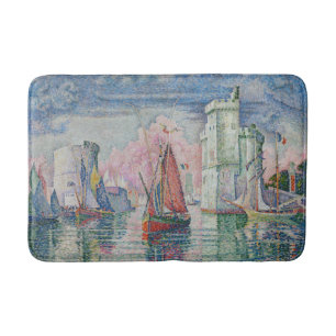 Entrance of La Rochelle Harbour, Paul Signac Bath Mat