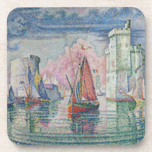 Entrance of La Rochelle Harbour, Paul Signac Coaster