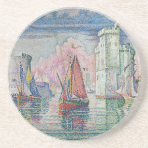 Entrance of La Rochelle Harbour, Paul Signac Coaster