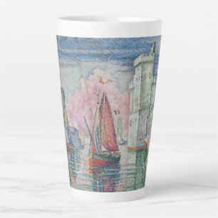 Entrance of La Rochelle Harbour, Paul Signac Latte Mug