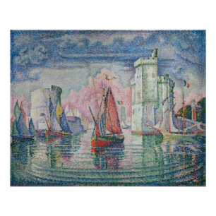 Entrance of La Rochelle Harbour, Paul Signac Poster