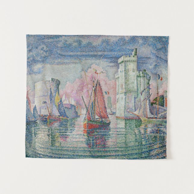Entrance of La Rochelle Harbour, Paul Signac Tapestry (Front (Horizontal))