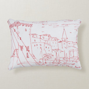 Entrance of the Old Port Marseille, France Decorative Cushion
