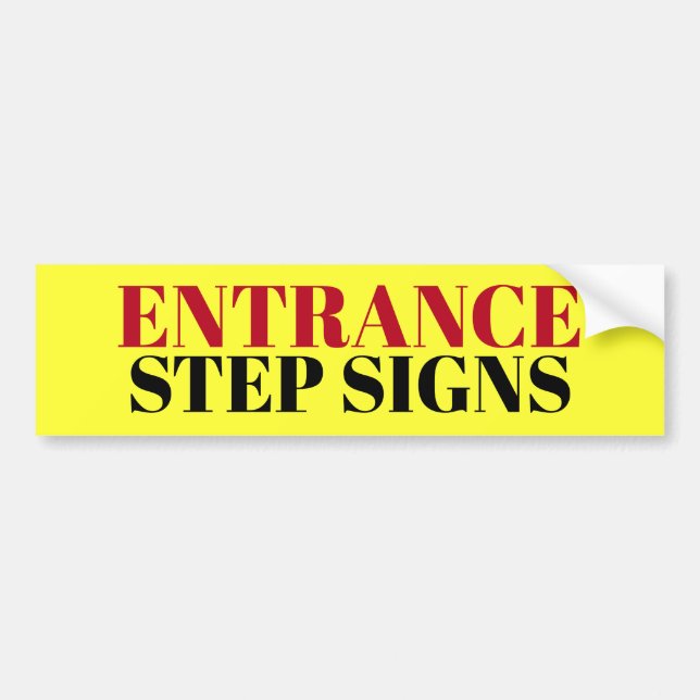 Entrance Step Signs sticker (Front)