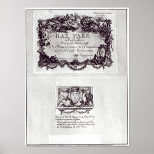 Entrance ticket for the ball in Versailles Poster
